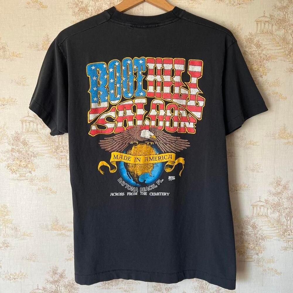 Vintage 90s Boot Hill Saloon T-Shirt | Daytona Beach Single Stitch | Size L